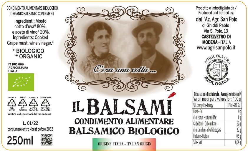 Etichetta Balsamì